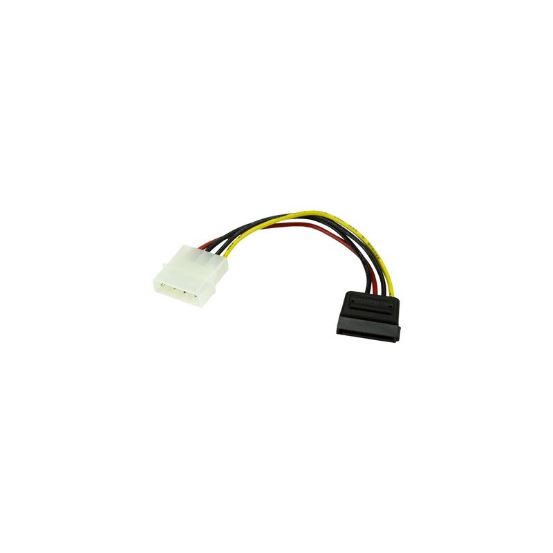 StarTech.com 6in 4 Pin LP4 to SATA Power Cable Adapter - LP4 to SATA - 6in LP4 to SATA Cable - 4 pin to SATA power - Elektrický