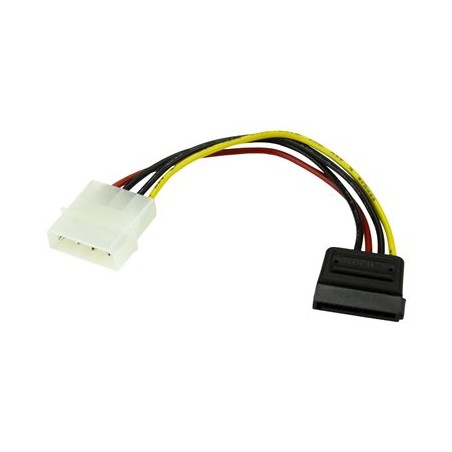 StarTech.com 6in 4 Pin LP4 to SATA Power Cable Adapter - LP4 to SATA - 6in LP4 to SATA Cable - 4 pin to SATA power - Elektrický