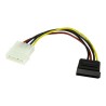 StarTech.com 6in 4 Pin LP4 to SATA Power Cable Adapter - LP4 to SATA - 6in LP4 to SATA Cable - 4 pin to SATA power - Elektrický