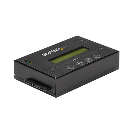 StarTech.com 1:1 Hard Drive Duplicator and Eraser for 2.5" & 3.5" SATA HDD SSD - LCD & RS-232 - 14GBpm Duplication Speed