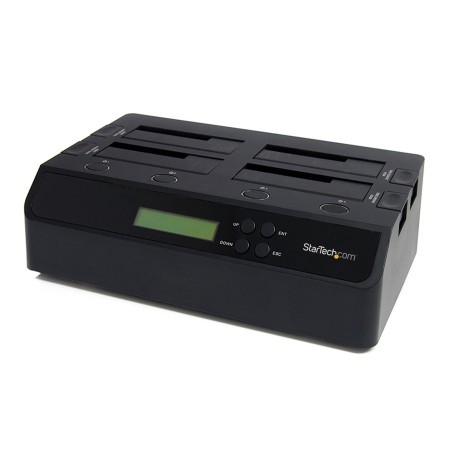 StarTech.com 4 Bay USB 3.0/ eSATA Hard Drive Duplicator Dock for 2.5" & 3.5" SATA/ IDE SSD HDD - Standalone 1:3 Copier Docking