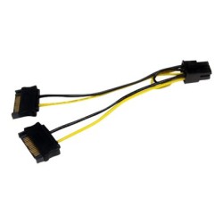 StarTech.com 6in SATA Power to 6 Pin PCI Express Video Card Power Cable Adapter - SATA to 6 pin PCIe power - Elektrický kabel