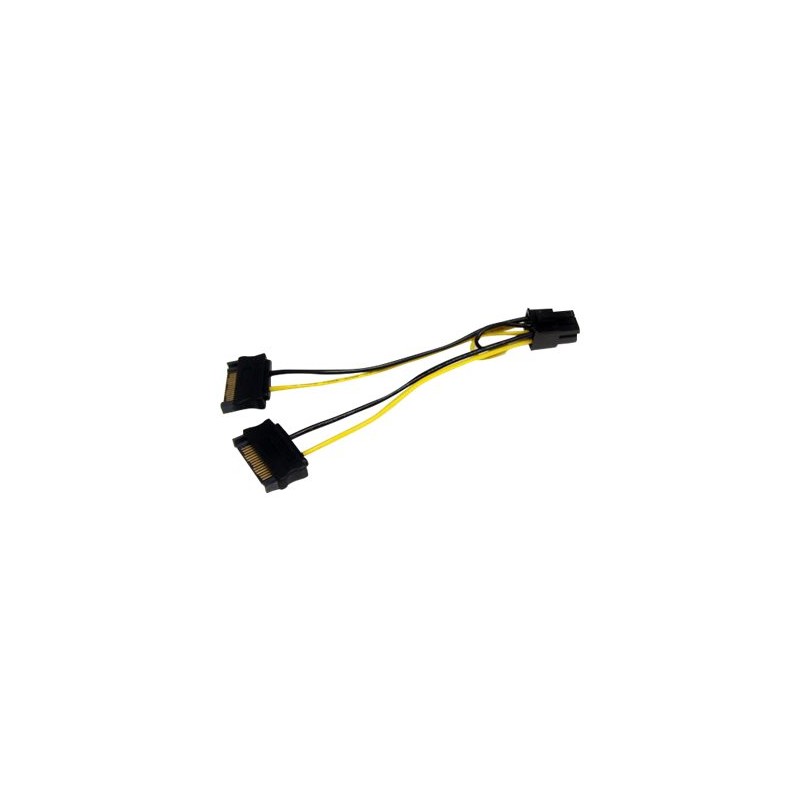 StarTech.com 6in SATA Power to 6 Pin PCI Express Video Card Power Cable Adapter - SATA to 6 pin PCIe power - Elektrický kabel