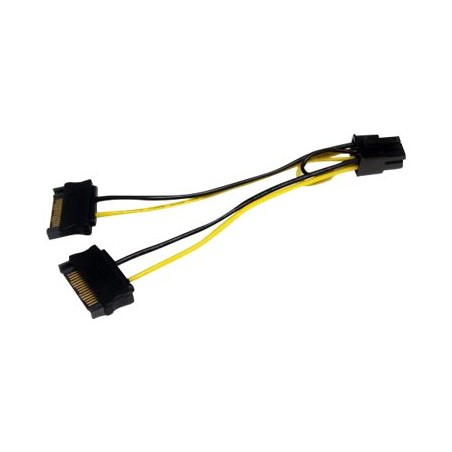 StarTech.com 6in SATA Power to 6 Pin PCI Express Video Card Power Cable Adapter - SATA to 6 pin PCIe power - Elektrický kabel