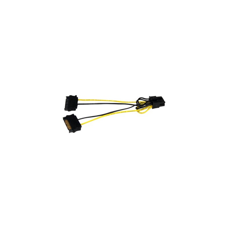 StarTech.com 6in SATA Power to 8 Pin PCI Express Video Card Power Cable Adapter - SATA to 8 pin PCIe power - Elektrický kabel