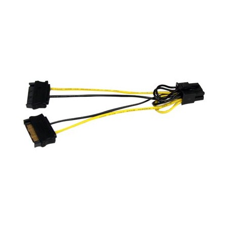 StarTech.com 6in SATA Power to 8 Pin PCI Express Video Card Power Cable Adapter - SATA to 8 pin PCIe power - Elektrický kabel