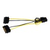 StarTech.com 6in SATA Power to 8 Pin PCI Express Video Card Power Cable Adapter - SATA to 8 pin PCIe power - Elektrický kabel