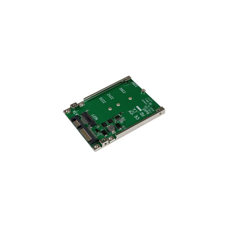 StarTech.com M.2 SATA SSD to 2.5in SATA Adapter - M.2 NGFF to SATA Converter - 7mm - Open-Frame Bracket - M2 Hard Drive Adapter