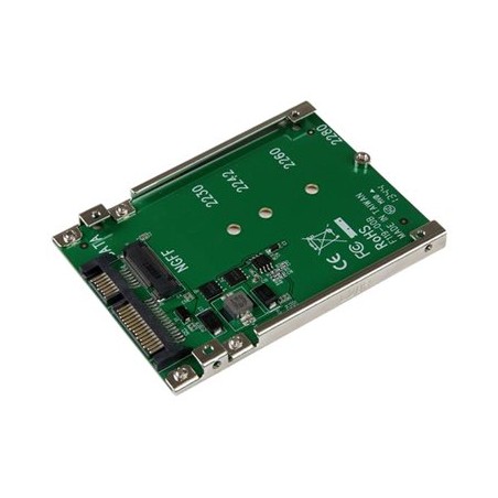 StarTech.com M.2 SATA SSD to 2.5in SATA Adapter - M.2 NGFF to SATA Converter - 7mm - Open-Frame Bracket - M2 Hard Drive Adapter