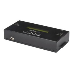 StarTech.com 1:1 Hard Drive Duplicator and Eraser for 2.5"/ 3.5" SATA (I/II/III) & SAS (I/II) HDD SSD - LCD & RS-232 - Cloner &