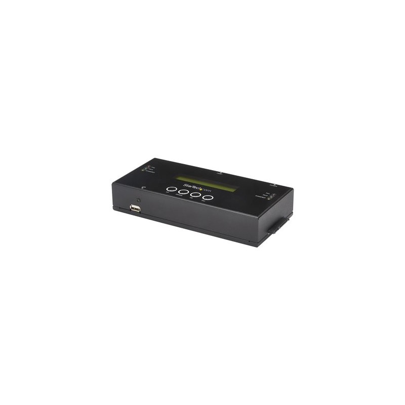 StarTech.com 1:1 Hard Drive Duplicator and Eraser for 2.5"/ 3.5" SATA (I/II/III) & SAS (I/II) HDD SSD - LCD & RS-232 - Cloner &
