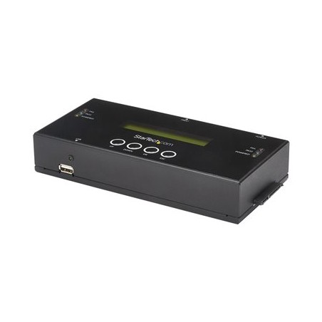StarTech.com 1:1 Hard Drive Duplicator and Eraser for 2.5"/ 3.5" SATA (I/II/III) & SAS (I/II) HDD SSD - LCD & RS-232 - Cloner &