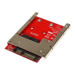 StarTech.com mSATA SSD to 2.5in SATA Adapter Converter - mSATA to SATA Adapter for 2.5in bay with Open Frame Bracket and 7mm