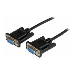 StarTech.com 1m Black DB9 RS232 Serial Null Modem Cable F/F - DB9 Female to Female - 9 pin RS232 Null Modem Cable - 1 meter