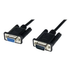 StarTech.com 1m Black DB9 RS232 Serial Null Modem Cable F/M - DB9 Male to Female - 9 pin Null Modem Cable - 1x DB9 (M), 1x DB9