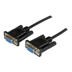StarTech.com 2m Black DB9 RS232 Serial Null Modem Cable F/F - DB9 Female to Female - 9 pin RS232 Null Modem Cable - 2 meter
