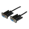 StarTech.com 2m Black DB9 RS232 Serial Null Modem Cable F/F - DB9 Female to Female - 9 pin RS232 Null Modem Cable - 2 meter