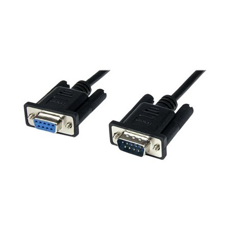 StarTech.com 2m Black DB9 RS232 Serial Null Modem Cable F/M - DB9 Male to Female - 9 pin Null Modem Cable - 1x DB9 (M), 1x DB9