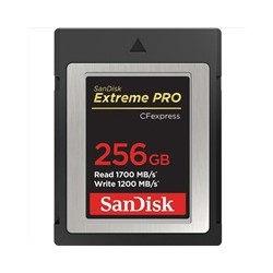 SanDisk Extreme Pro CFexpress Card 256GB, Type B, 1700MB/s Read, 1200MB/s Write