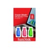 SanDisk Cruzer Blade - Jednotka USB flash - 32 GB - USB 2.0 - modrá, zelená, růžová (balení 3)