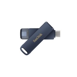 SanDisk Phone Drive - Jednotka USB flash - 128 GB - USB-C / Lightning - metalická modrá