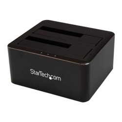 StarTech.com Dual-Bay USB 3.0 to SATA Hard Drive Docking Station, USB Hard Drive Dock, External 2.53.5 SATA IIIIII, SSDHDD