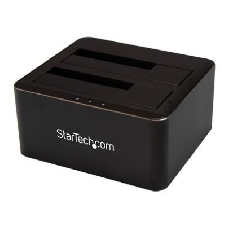 StarTech.com Dual-Bay USB 3.0 to SATA Hard Drive Docking Station, USB Hard Drive Dock, External 2.53.5 SATA IIIIII, SSDHDD