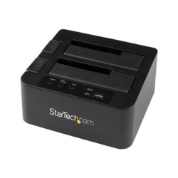 StarTech.com Dual Bay Hard Drive Duplicator, Standalone USB 3.0 (5 Gbps) eSATA to 2.53.5 SATA III HDDSSD ClonerCopier, Hard