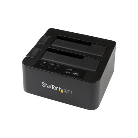 StarTech.com Dual Bay Hard Drive Duplicator, Standalone USB 3.0 (5 Gbps) eSATA to 2.53.5 SATA III HDDSSD ClonerCopier, Hard