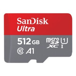 SanDisk Ultra - Paměťová karta flash (adaptér microSDXC na SD zahrnuto) - 512 GB - A1 / UHS Class 1 / Class10 - microSDXC UHS-I