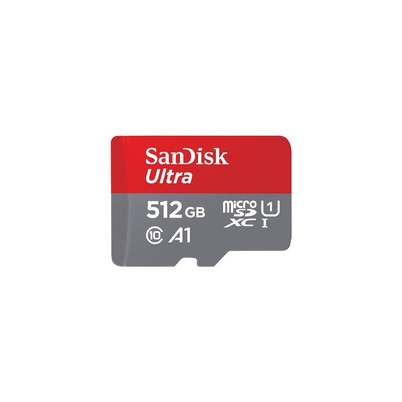 SanDisk Ultra - Paměťová karta flash (adaptér microSDXC na SD zahrnuto) - 512 GB - A1 / UHS Class 1 / Class10 - microSDXC UHS-I