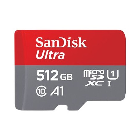 SanDisk Ultra - Paměťová karta flash (adaptér microSDXC na SD zahrnuto) - 512 GB - A1 / UHS Class 1 / Class10 - microSDXC UHS-I