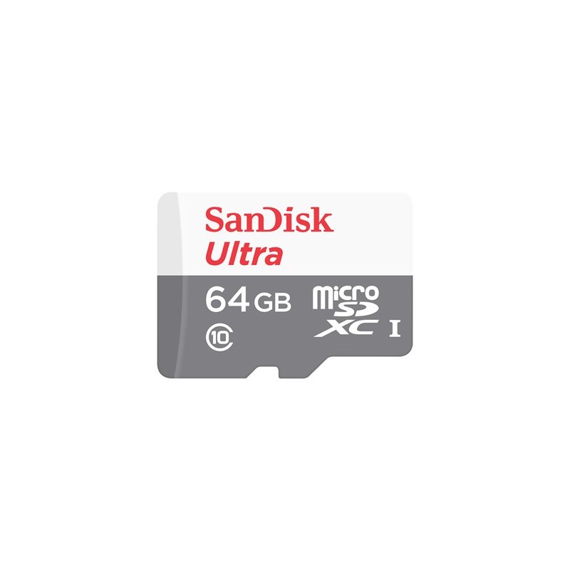 SanDisk Ultra - Paměťová karta flash (adaptér microSDXC na SD zahrnuto) - 64 GB - UHS-I / Class10 - microSDXC UHS-I