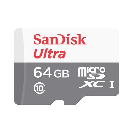 SanDisk Ultra - Paměťová karta flash (adaptér microSDXC na SD zahrnuto) - 64 GB - UHS-I / Class10 - microSDXC UHS-I