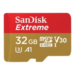 SanDisk Extreme - Paměťová karta flash (adaptér microSDHC - SD zahrnuto) - 32 GB - A1 / Video Class V30 / UHS-I U3 - microSDHC