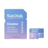 SanDisk Creator - Paměťová karta flash (adaptér microSDXC na SD zahrnuto) - 1 TB - A2 / Video Class V30 / UHS-I U3 - microSDXC