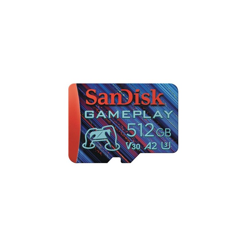 SanDisk GamePlay - Paměťová karta flash - 512 GB - A2 / Video Class V30 / UHS-I U3 - microSDXC UHS-I