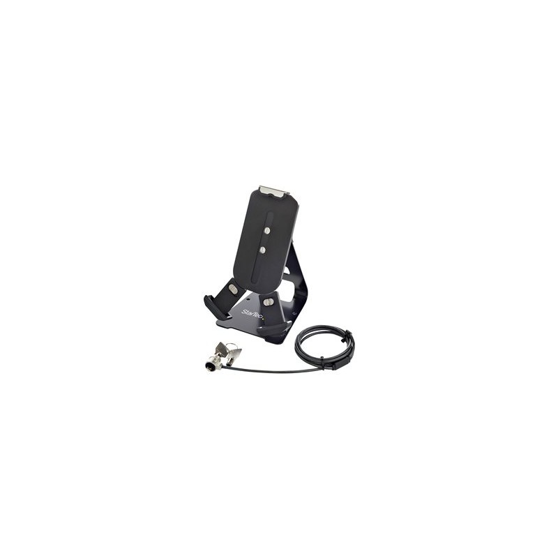 StarTech.com Secure Tablet Stand w/ K-Slot Cable Lock, Locking Tablet Holder for 7.9-13 inch Tablets, Universal Adjustable