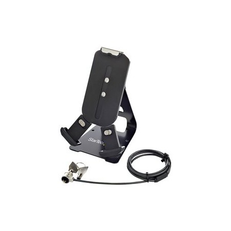 StarTech.com Secure Tablet Stand w/ K-Slot Cable Lock, Locking Tablet Holder for 7.9-13 inch Tablets, Universal Adjustable