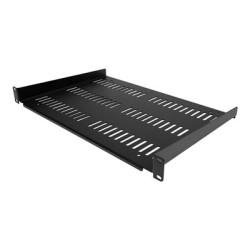 StarTech.com 1U Vented Server Rack Cabinet Shelf, 12in Deep Fixed Cantilever Tray, Rackmount Shelf for 19" AV/Data/Network