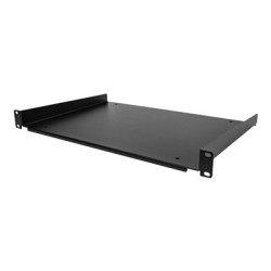 StarTech.com 1U Fixed Server Rack Mount Shelf, 12in Deep Steel Universal Cantilever Tray for 19" AV/Data/Network Equipment Rack