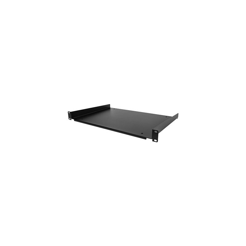 StarTech.com 1U Fixed Server Rack Mount Shelf, 12in Deep Steel Universal Cantilever Tray for 19" AV/Data/Network Equipment Rack