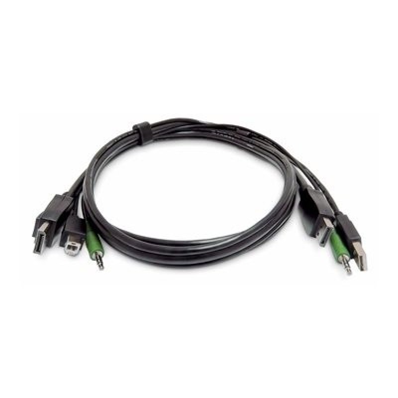 StarTech.com - Kabel klávesnice / videa / myši (KVM) - kompatibilní s TAA - USB typ A, audio jack 3,5 mm, DisplayPort (M) do