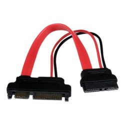 StarTech.com 6in Slimline SATA to SATA Adapter with Power - Slim SATA (F) to SATA (M) - Slimline Serial ATA to SATA