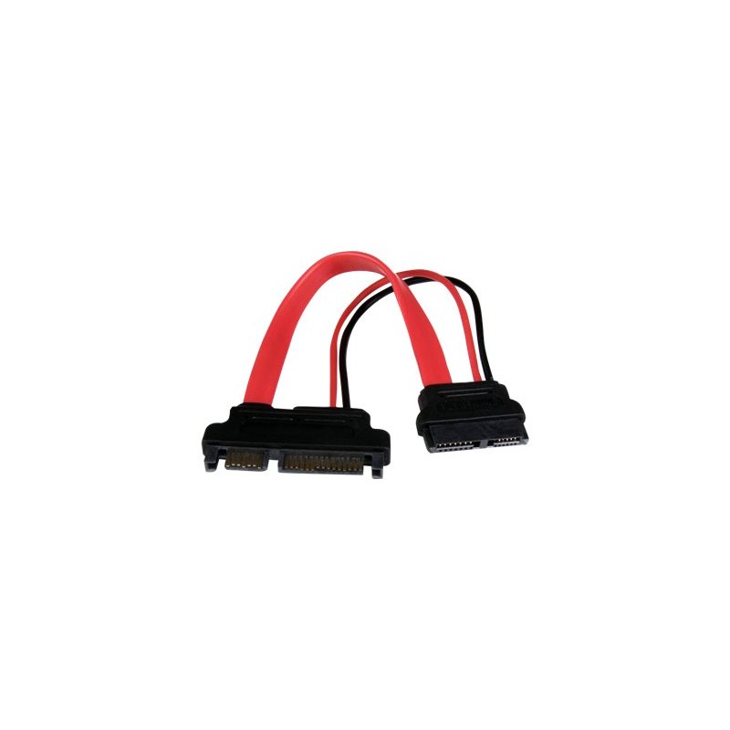 StarTech.com 6in Slimline SATA to SATA Adapter with Power - Slim SATA (F) to SATA (M) - Slimline Serial ATA to SATA