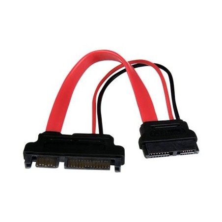 StarTech.com 6in Slimline SATA to SATA Adapter with Power - Slim SATA (F) to SATA (M) - Slimline Serial ATA to SATA
