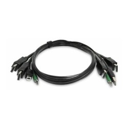 StarTech.com - Kabel klávesnice / videa / myši (KVM) - kompatibilní s TAA - USB typ A, audio jack 3,5 mm, Displ… SK2DPMMKVM06TAA