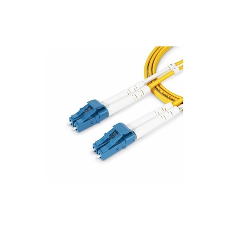 StarTech.com 5m (16.4ft) LC to LC (UPC) OS2 Single Mode Duplex Fiber Optic Cable, 9/125?m, Laser Optimized, 10G, Bend
