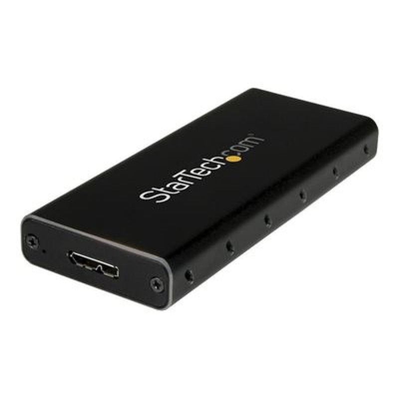 StarTech.com M.2 SSD Enclosure for M.2 SATA SSDs - USB 3.1 (10Gbps) with USB-C Cable - External Enclosure for USB-C Host