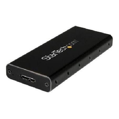 StarTech.com M.2 SSD Enclosure for M.2 SATA SSDs - USB 3.1 (10Gbps) with USB-C Cable - External Enclosure for USB-C Host